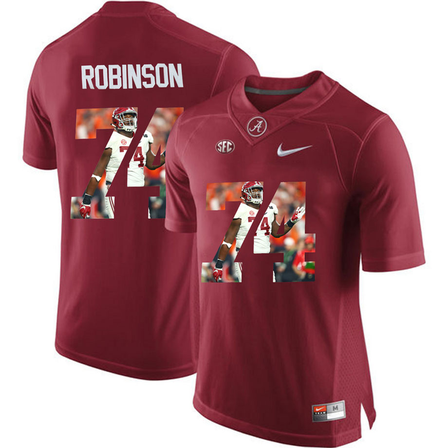 Alabama Crimson Tide #74 Cam Robinson Crimson Portrait Number Fashion College Football Jersey Alabama Crimson Tide #74 Cam Robinson Crimson Portrait Number Fashion College Football Jersey