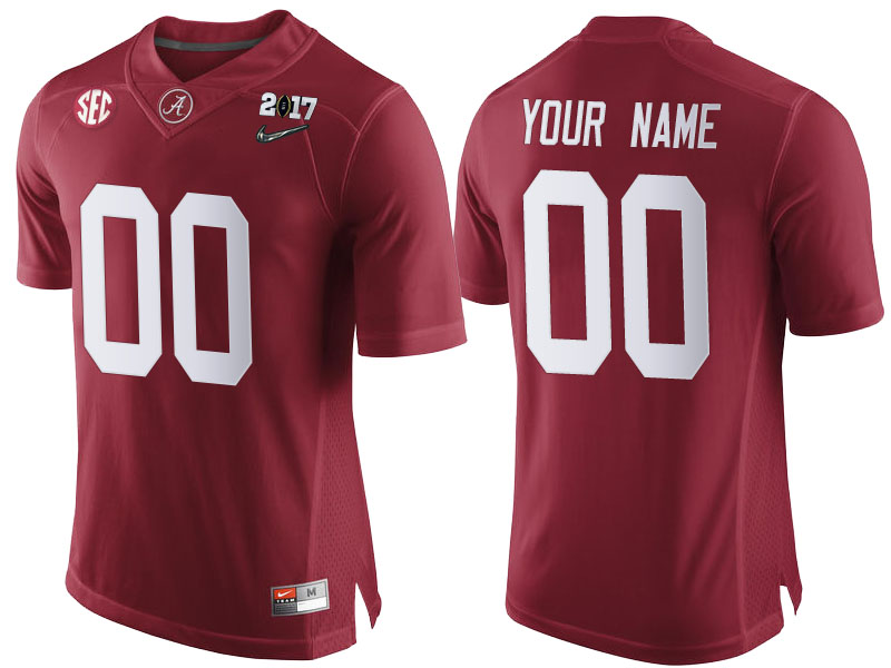Alabama Crimson Tide Crimson 2017 National Championship Bound Limited Custom College Football Jersey Alabama Crimson Tide Crimson 2017 National Championship Bound Limited Custom College Football Jersey