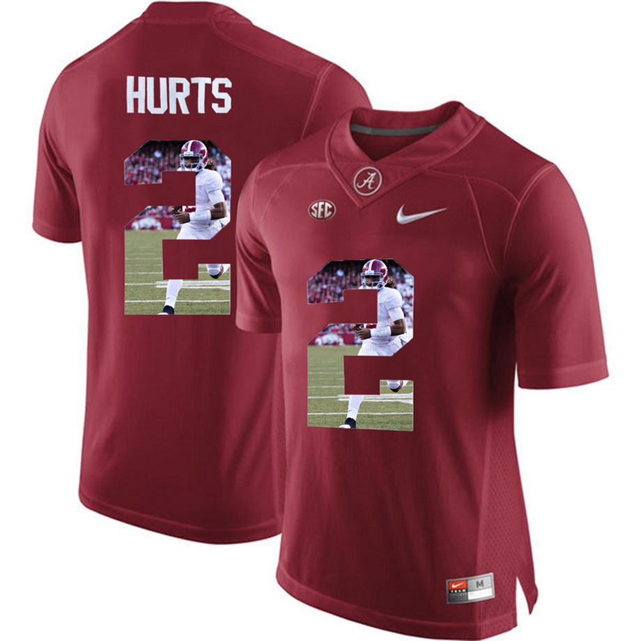 Alabama Crimson Tide #2 Jalen Hurts Crimson Portrait Number Fashion College Football Jersey Alabama Crimson Tide #2 Jalen Hurts Crimson Portrait Number Fashion College Football Jersey