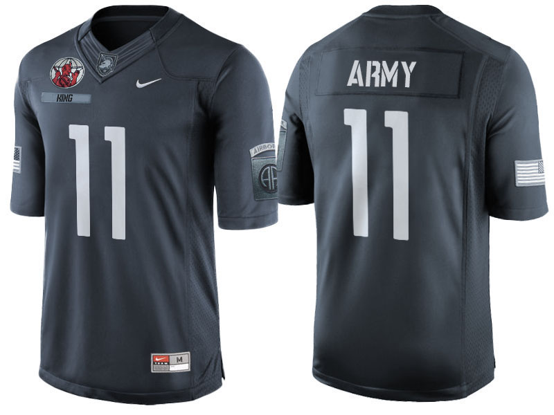 Andrew King #11 Army Black Knights Anthracite Airborne Tribute College Football Jersey