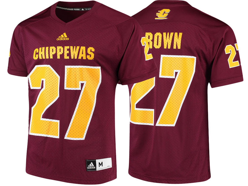 Antonio Brown #27 Cent. Michigan Chippewas Maroon Alumni Player College Football Jersey Antonio Brown #27 Cent. Michigan Chippewas Maroon Alumni Player College Football Jersey