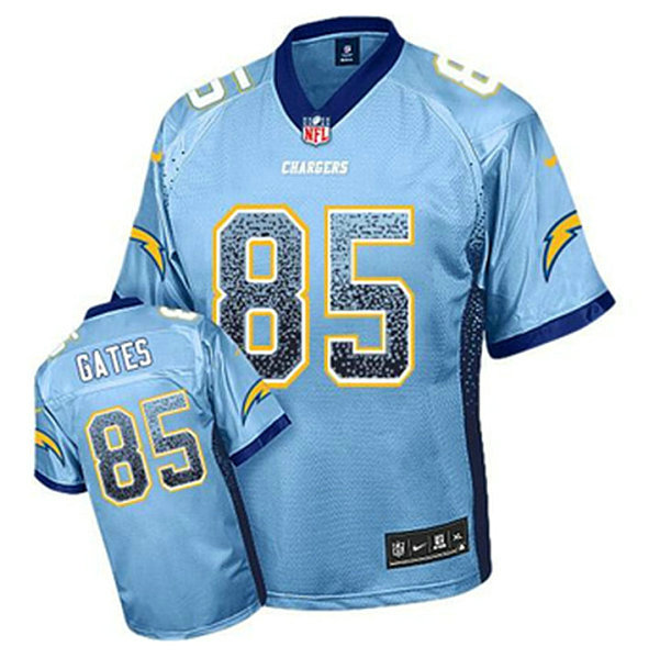 San Diego Chargers #85 Antonio Gates Blue Drift Fashion Jersey