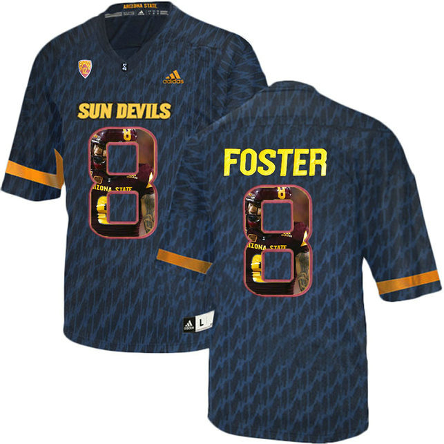Arizona State Sun Devils #8 D.J. Foster Black Portrait Number Fashion College Football Jersey Arizona State Sun Devils #8 D.J. Foster Black Portrait Number Fashion College Football Jersey