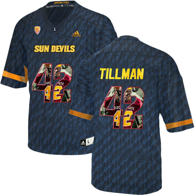 Arizona State Sun Devils #42 Pat Tillman Black Portrait Number Fashion College Football Jersey Arizona State Sun Devils #42 Pat Tillman Black Portrait Number Fashion College Football Jersey