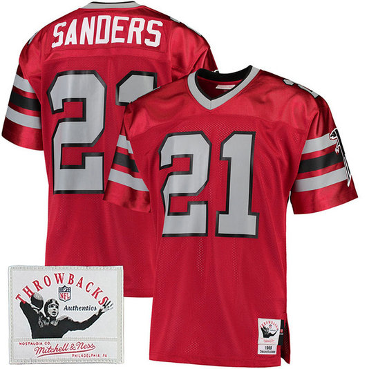 Atlanta Falcons #21 Deion Sanders Red Throwback Jersey Atlanta Falcons #21 Deion Sanders Red Throwback Jersey