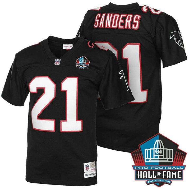 Atlanta Falcons #21 Deion Sanders Black Retired Player Throwback Replica Jersey Atlanta Falcons #21 Deion Sanders Black Retired Player Throwback Replica Jersey