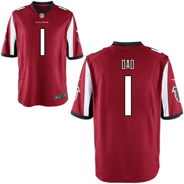 Atlanta Falcons Red #1 Dad Jersey - Father's Day