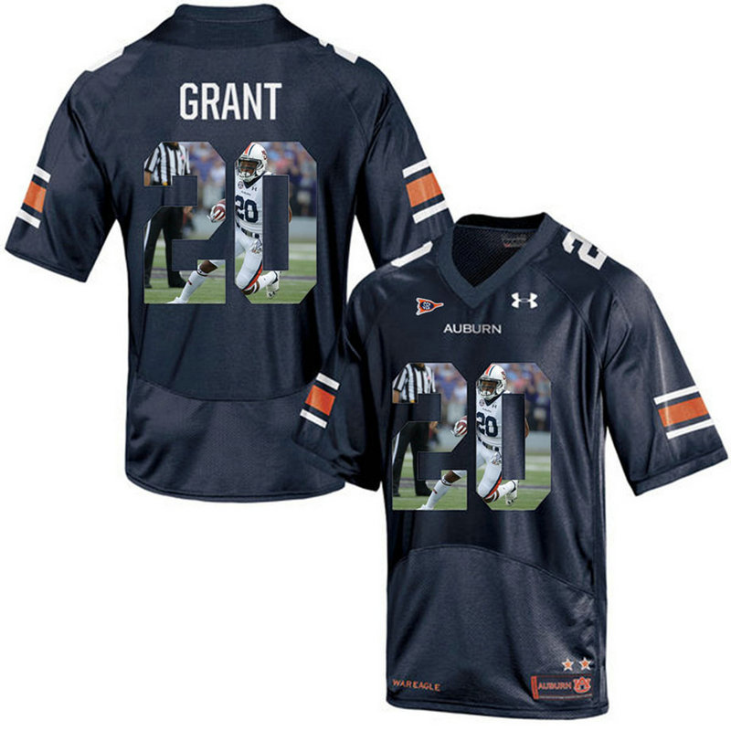 Auburn Tigers #20 Corey Grant Navy Blue Portrait Number Fashion College Football Jersey Auburn Tigers #20 Corey Grant Navy Blue Portrait Number Fashion College Football Jersey