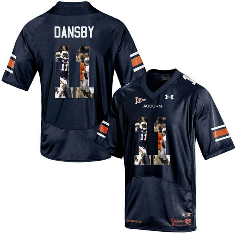 Auburn Tigers #11 Karlos Dansby Navy Blue Portrait Number Fashion College Football Jersey Auburn Tigers #11 Karlos Dansby Navy Blue Portrait Number Fashion College Football Jersey
