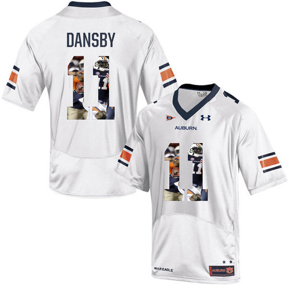 Auburn Tigers #11 Karlos Dansby White Portrait Number Fashion College Football Jersey Auburn Tigers #11 Karlos Dansby White Portrait Number Fashion College Football Jersey
