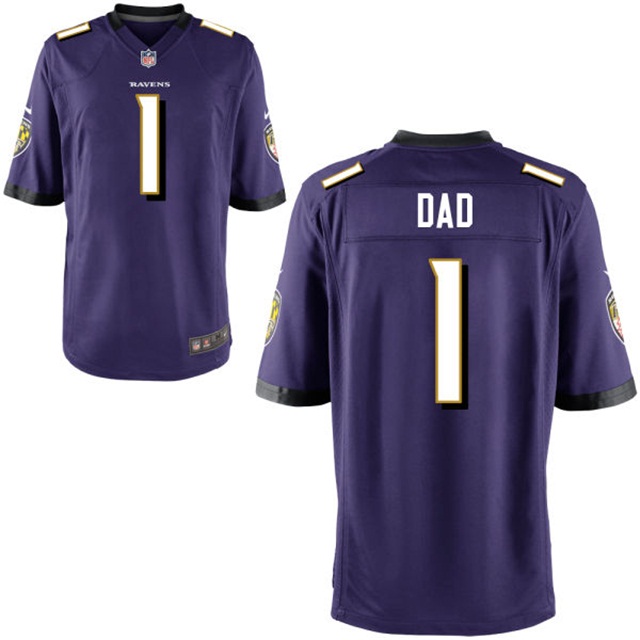 Baltimore Ravens Purple #1 Dad Jersey - Father's Day