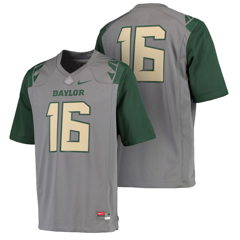 Baylor Bears #16 Gray Horned College Football Jersey Baylor Bears #16 Gray Horned College Football Jersey