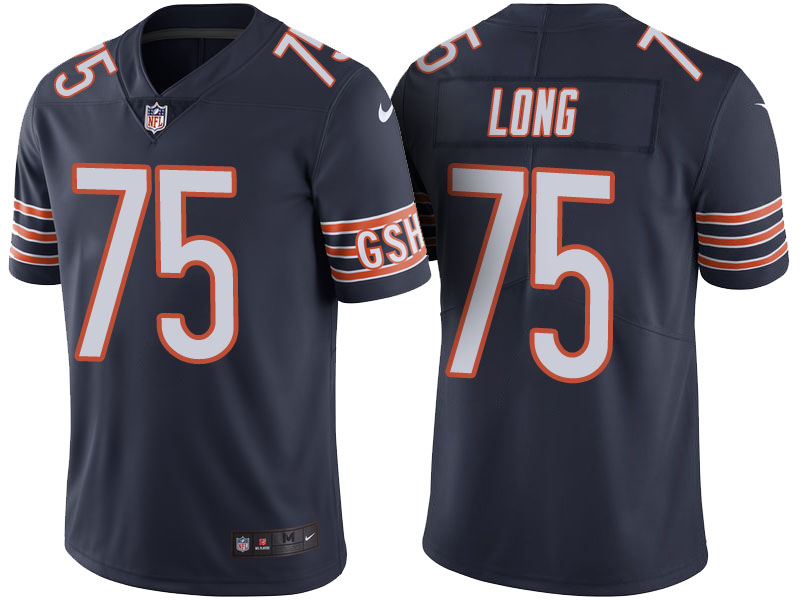 Chicago Bears #75 Kyle Long Navy Color Rush Limited Jersey Chicago Bears #75 Kyle Long Navy Color Rush Limited Jersey