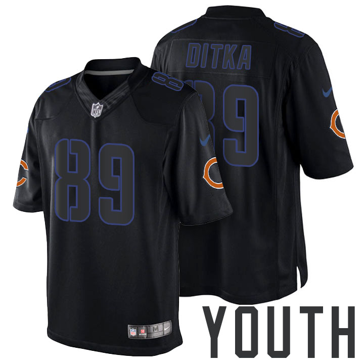 Youth Chicago Bears #89 Mike Ditka Black Impact Limited Jersey