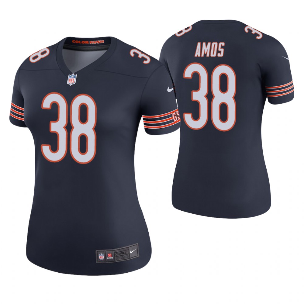 Women Chicago Bears #38 Adrian Amos Navy Color Rush Legend Jersey Women Chicago Bears #38 Adrian Amos Navy Color Rush Legend Jersey