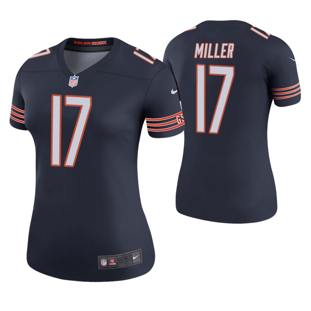 Women Chicago Bears #17 Anthony Miller Navy Color Rush Legend Jersey