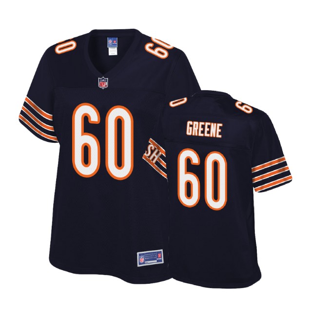 Women Chicago Bears #60 Brandon Greene Navy Player Pro Line Jersey