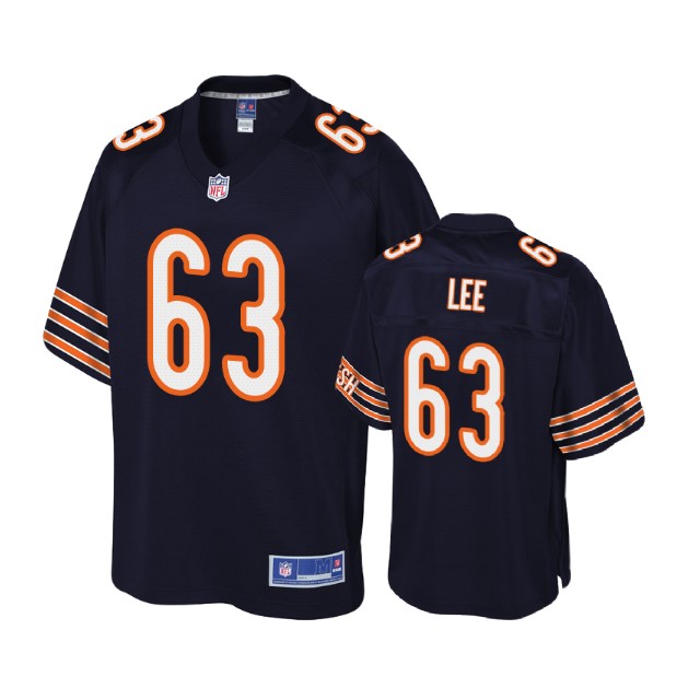 Youth Chicago Bears #63 Cameron Lee Navy Player Pro Line Jersey