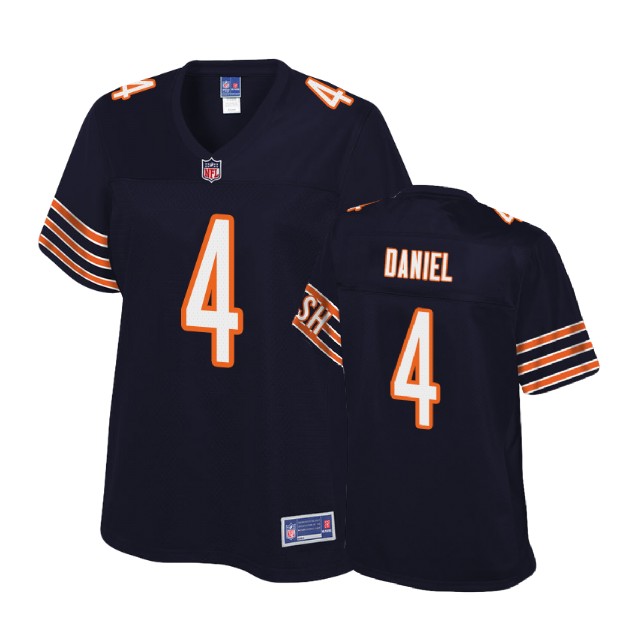 Women Chicago Bears #4 Chase Daniel Navy Player Pro Line Jersey