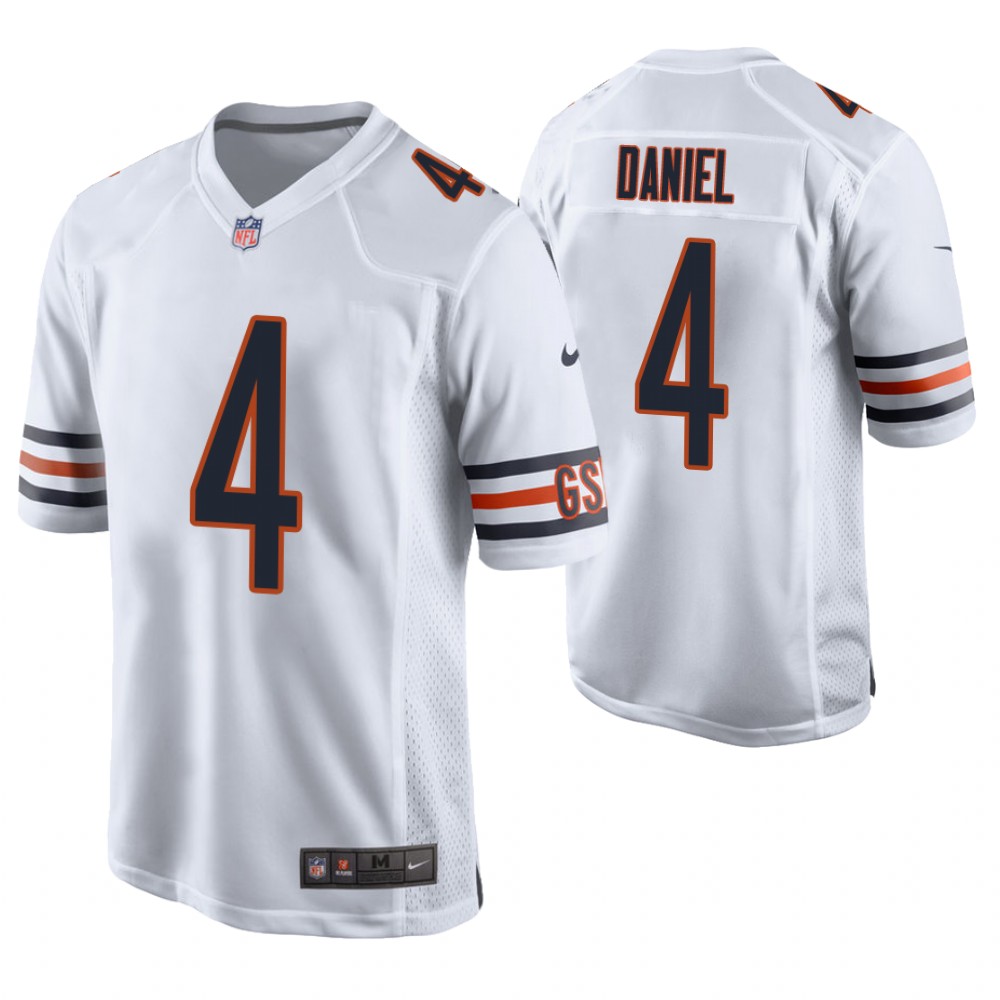 Chicago Bears #4 Chase Daniel White Game Jersey