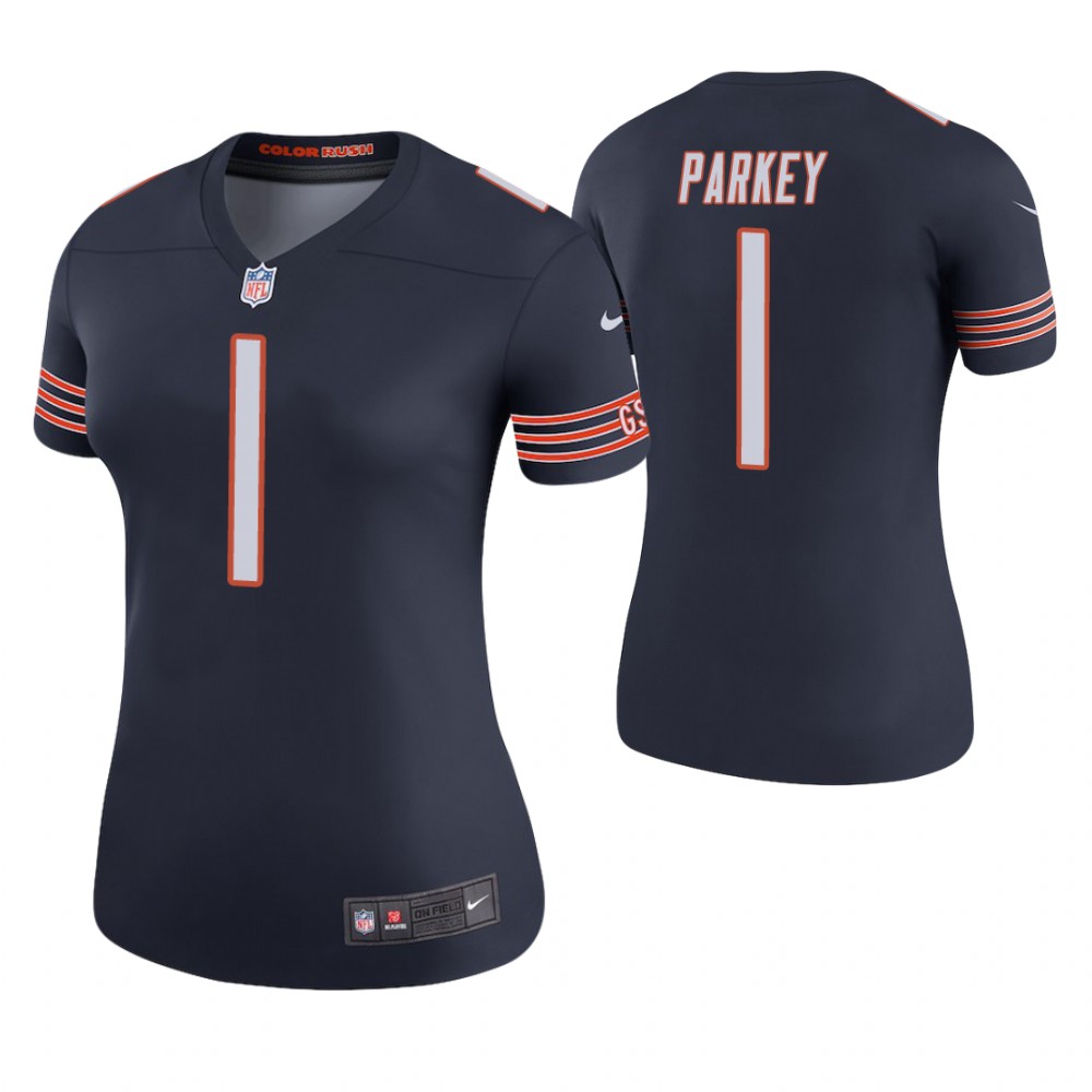 Women Chicago Bears #1 Cody Parkey Navy Color Rush Legend Jersey