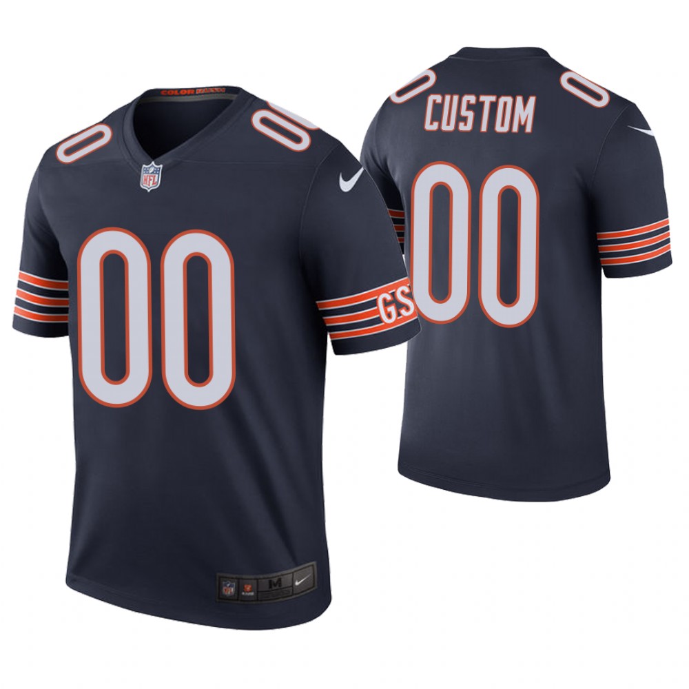 Chicago Bears # Navy Color Rush Legend Customized Jersey Chicago Bears # Navy Color Rush Legend Customized Jersey