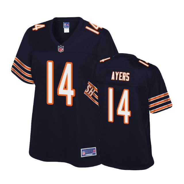 Women Chicago Bears #14 Demarcus Ayers Navy Player Pro Line Jersey