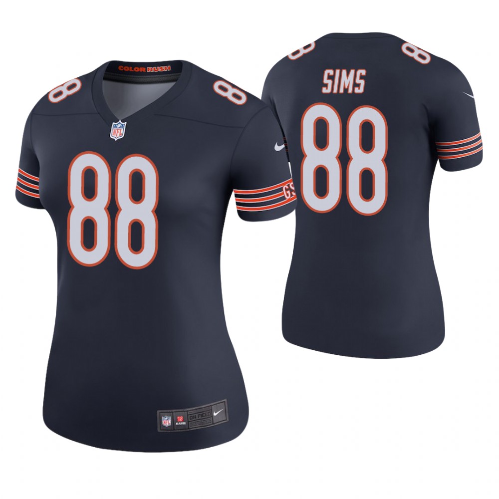 Women Chicago Bears #88 Dion Sims Navy Color Rush Legend Jersey