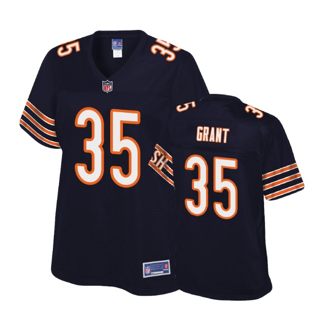 Women Chicago Bears #35 Doran Grant Navy Player Pro Line Jersey
