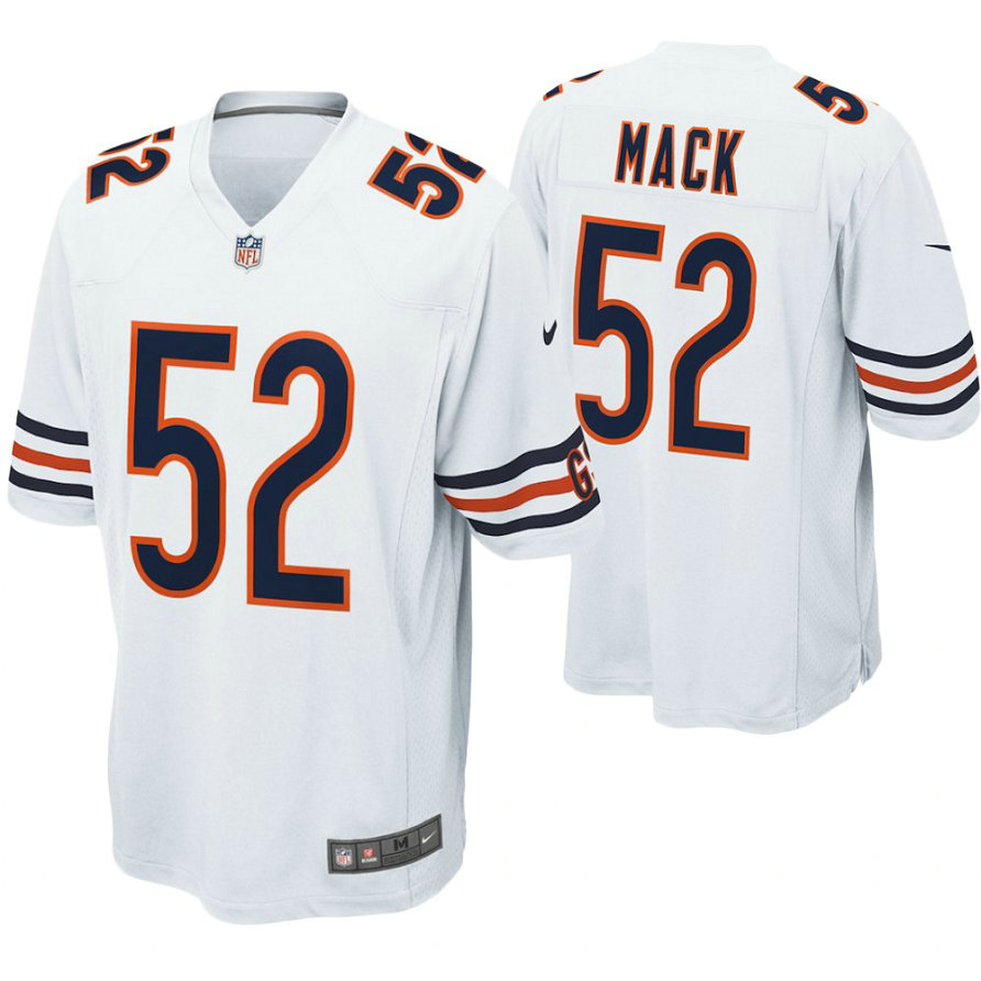 Chicago Bears #52 Khalil Mack White Game Jersey Chicago Bears #52 Khalil Mack White Game Jersey
