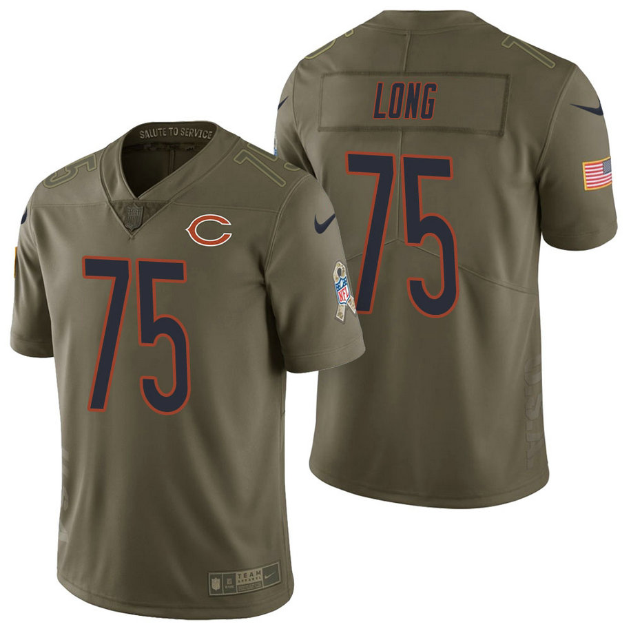 Chicago Bears #75 Kyle Long Olive 2017 Salute to Service Limited Jersey Chicago Bears #75 Kyle Long Olive 2017 Salute to Service Limited Jersey