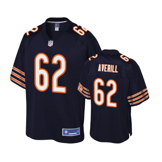 Youth Chicago Bears #62 Travis Averill Navy Player Pro Line Jersey