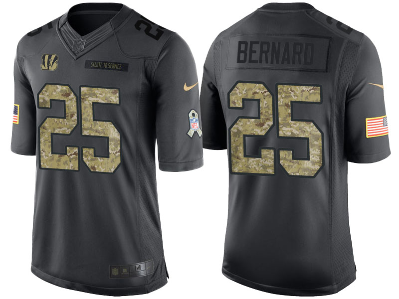 Cincinnati Bengals #25 Giovani Bernard Camo Anthracite 2016 Salute to Service Limited Jersey Cincinnati Bengals #25 Giovani Bernard Camo Anthracite 2016 Salute to Service Limited Jersey