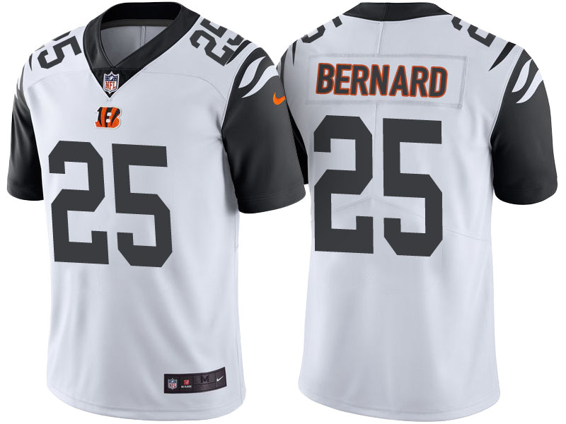 Cincinnati Bengals #25 Giovani Bernard White Color Rush Limited Jersey Cincinnati Bengals #25 Giovani Bernard White Color Rush Limited Jersey