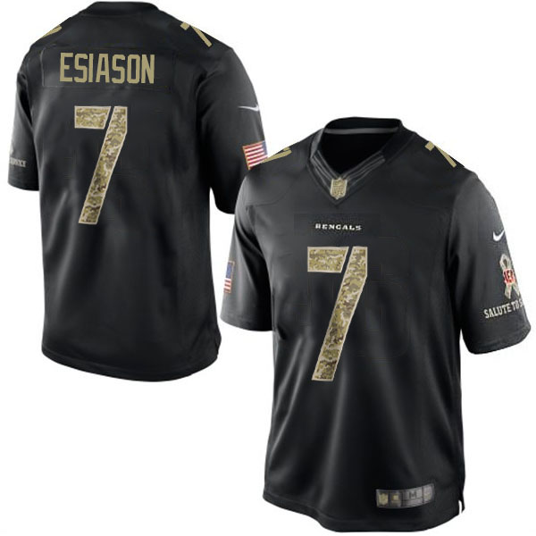 Cincinnati Bengals #7 Boomer Esiason Salute To Service Black Jersey Cincinnati Bengals #7 Boomer Esiason Salute To Service Black Jersey