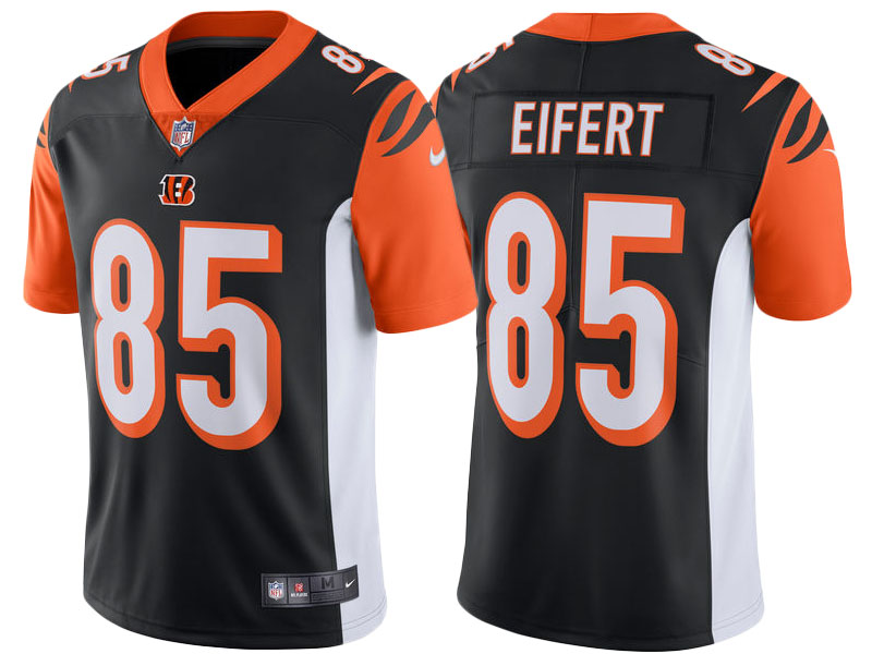 2017 Cincinnati Bengals #85 Tyler Eifert Black Vapor Untouchable Limited Jersey With Super Bowl LVI Patch