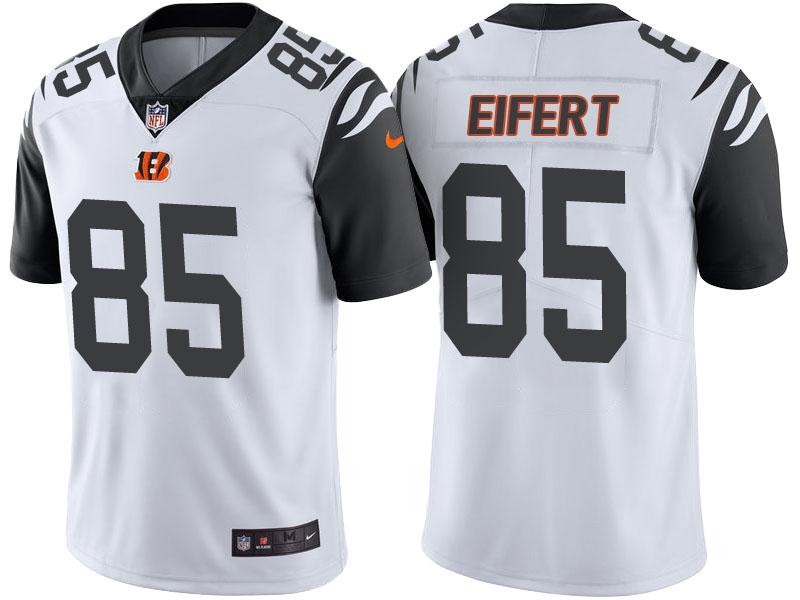 Cincinnati Bengals #85 Tyler Eifert White Color Rush Limited Jersey With Super Bowl LVI Patch