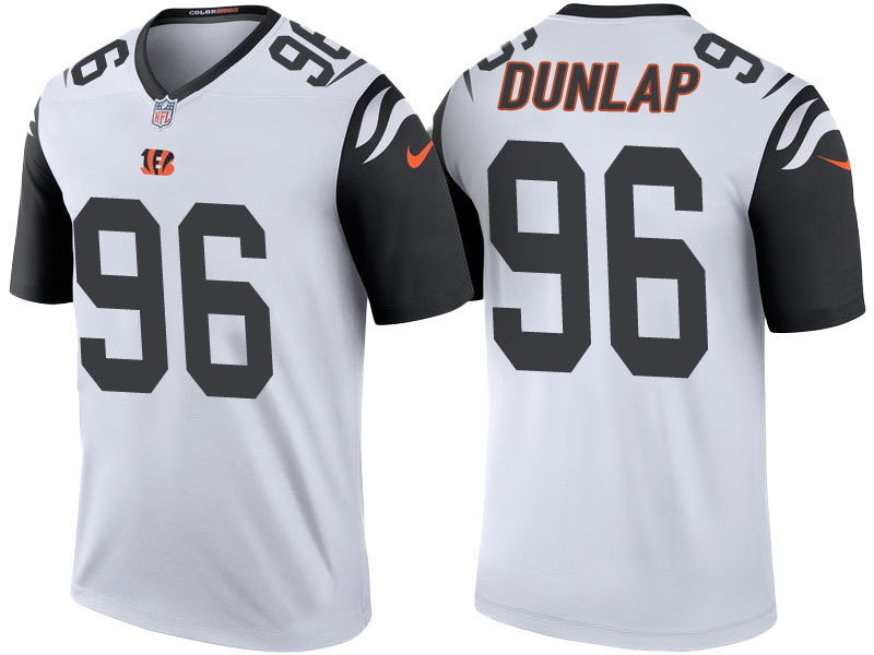 Cincinnati Bengals #96 Carlos Dunlap White Color Rush Legend Jersey Cincinnati Bengals #96 Carlos Dunlap White Color Rush Legend Jersey