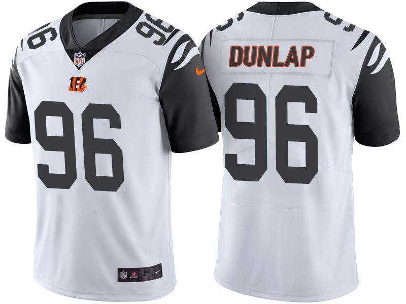 Cincinnati Bengals #96 Carlos Dunlap White Color Rush Limited Jersey Cincinnati Bengals #96 Carlos Dunlap White Color Rush Limited Jersey