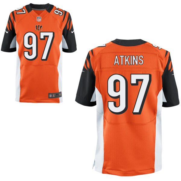 Cincinnati Bengals #97 Geno Atkins Orange Alternate Elite Jersey With Super Bowl LVI Patch Cincinnati Bengals #97 Geno Atkins Orange Alternate Elite Jersey With Super Bowl LVI Patch