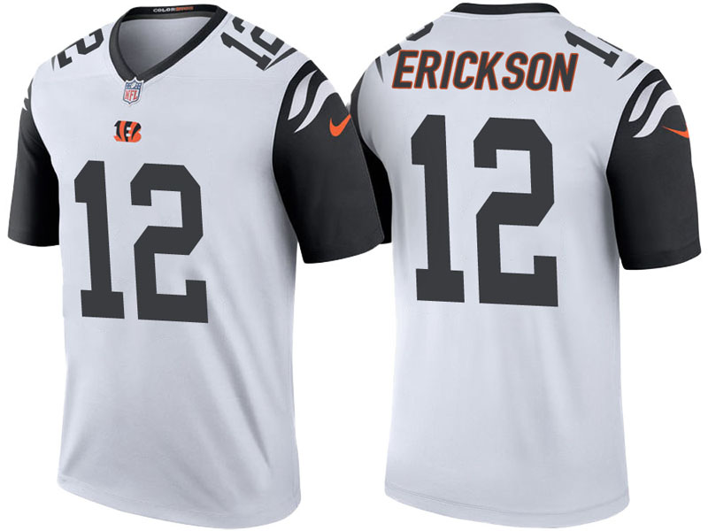 Cincinnati Bengals #12 Alex Erickson White Color Rush Legend Jersey With Super Bowl LVI Patch