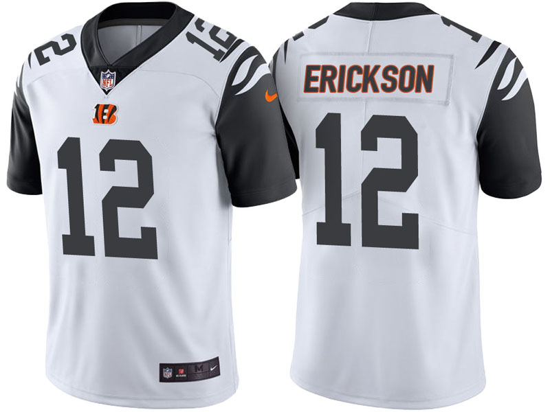Cincinnati Bengals #12 Alex Erickson White Color Rush Limited Jersey With Super Bowl LVI Patch