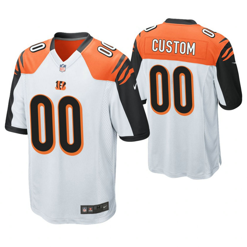 Cincinnati Bengals White Game Customized Jersey Cincinnati Bengals White Game Customized Jersey
