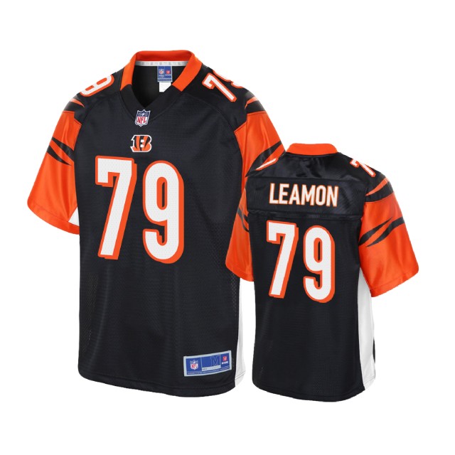 Cincinnati Bengals #79 Javarius Leamon Black Player Pro Line Jersey