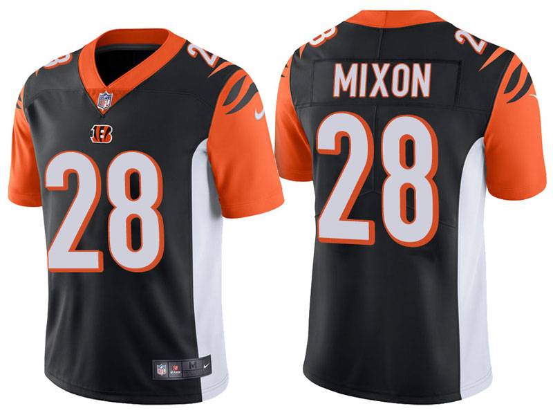 Cincinnati Bengals #28 Joe Mixon Black Vapor Untouchable Limited Jersey