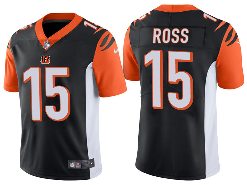 Cincinnati Bengals #15 John Ross Black Vapor Untouchable Limited Jersey Cincinnati Bengals #15 John Ross Black Vapor Untouchable Limited Jersey