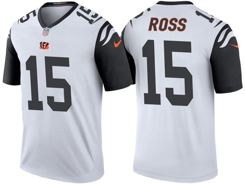 Cincinnati Bengals #15 John Ross White Color Rush Legend Jersey Cincinnati Bengals #15 John Ross White Color Rush Legend Jersey