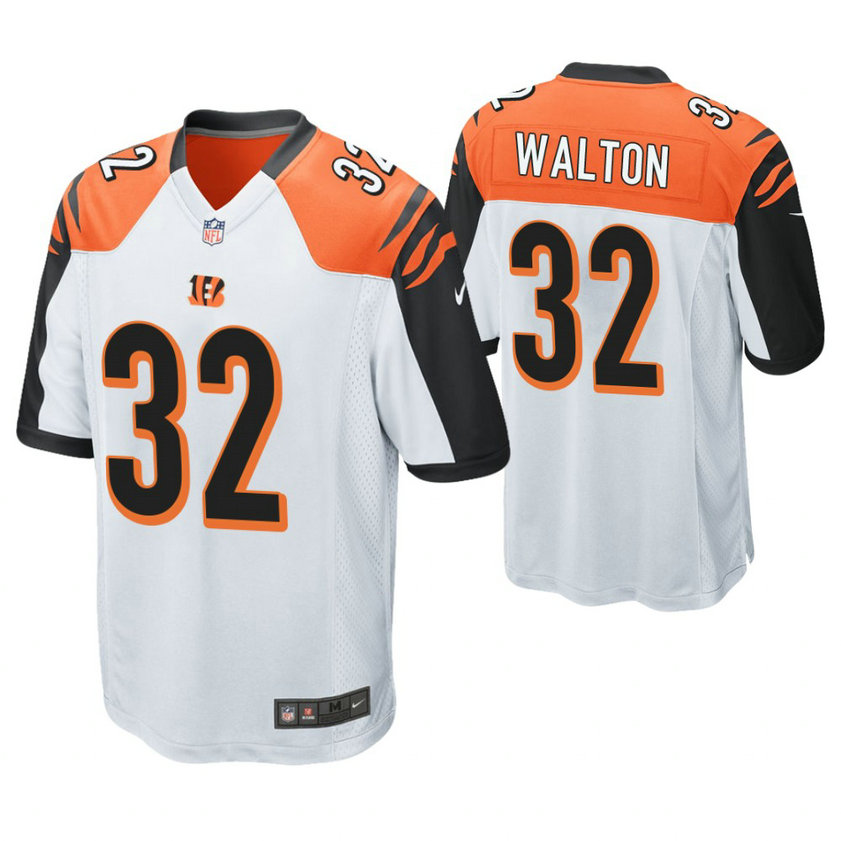 Cincinnati Bengals #32 Mark Walton White Game Jersey Cincinnati Bengals #32 Mark Walton White Game Jersey