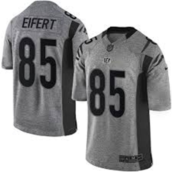 Cincinnati Bengals #85 Tyler Eifert Gridiron Gray Limited Jersey With Super Bowl LVI Patch
