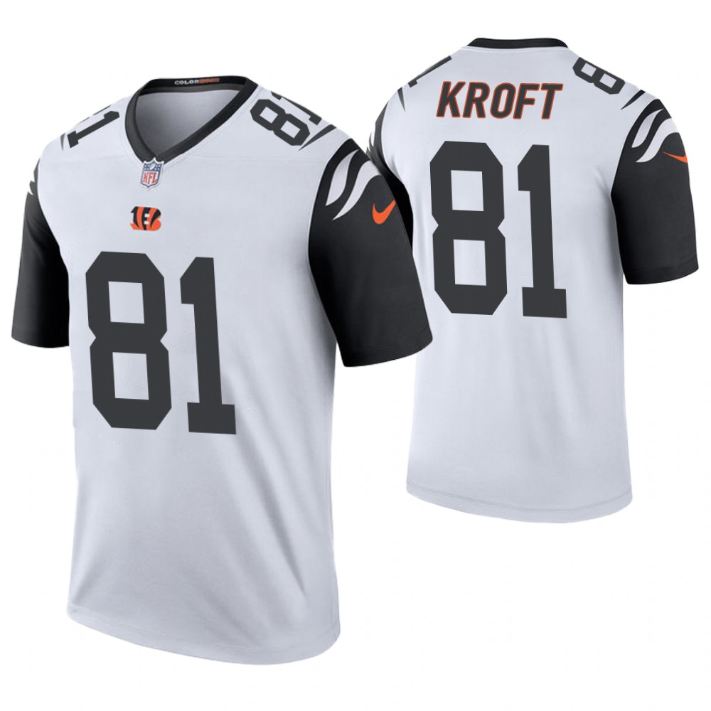 Cincinnati Bengals #81 Tyler Kroft White Color Rush Legend Jersey Cincinnati Bengals #81 Tyler Kroft White Color Rush Legend Jersey